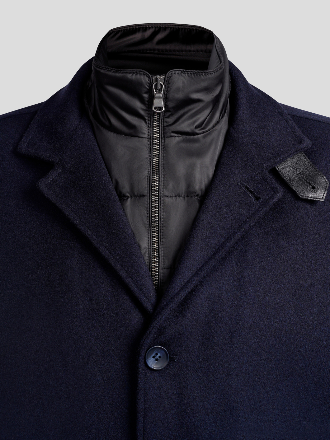 Manteau Marine Avec Parmenture Capel Grande Taille  homme grande taille - Capelstore