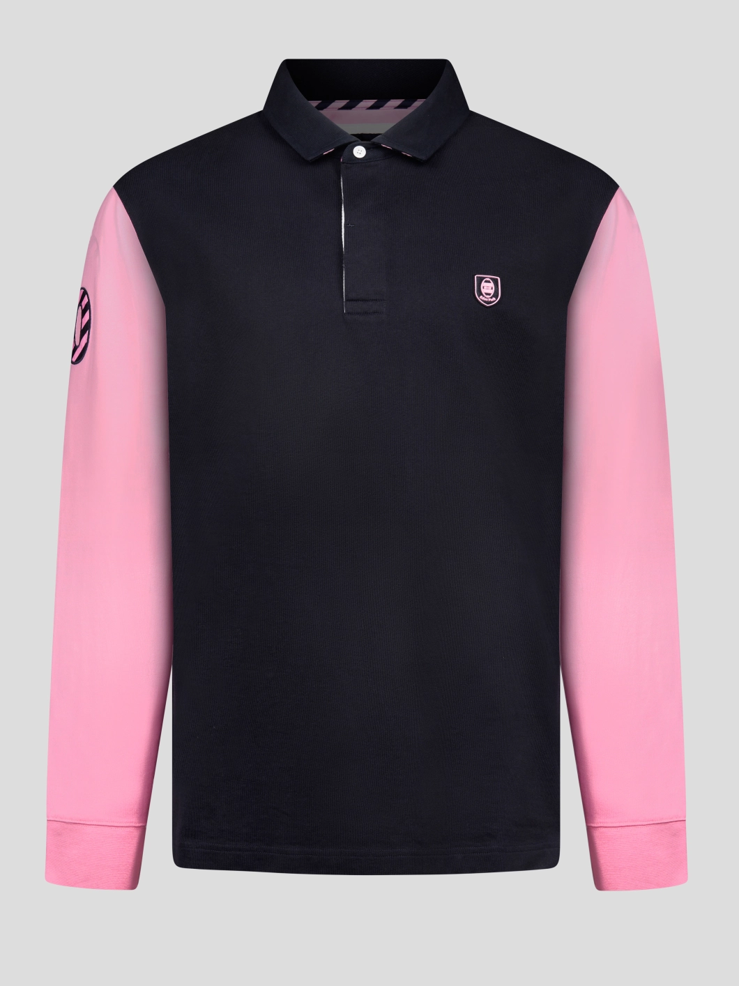 Maillot Ml Marine/rose Eden Park Grande Taille  homme grande taille - Capelstore