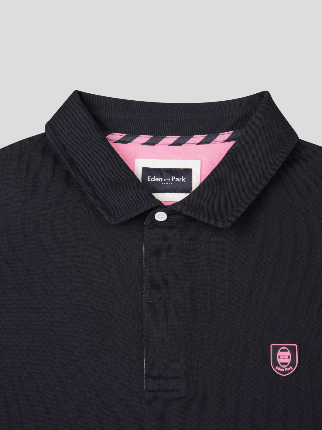 Maillot Ml Marine/rose Eden Park Grande Taille  homme grande taille - Capelstore