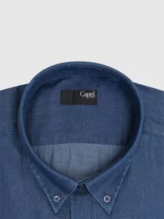 Chemise effet denim Capel grande tailles