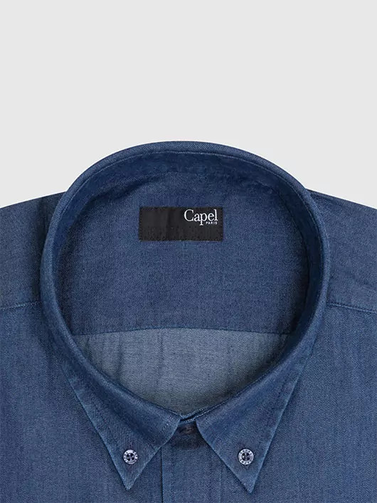 Chemise effet denim Capel grande tailles