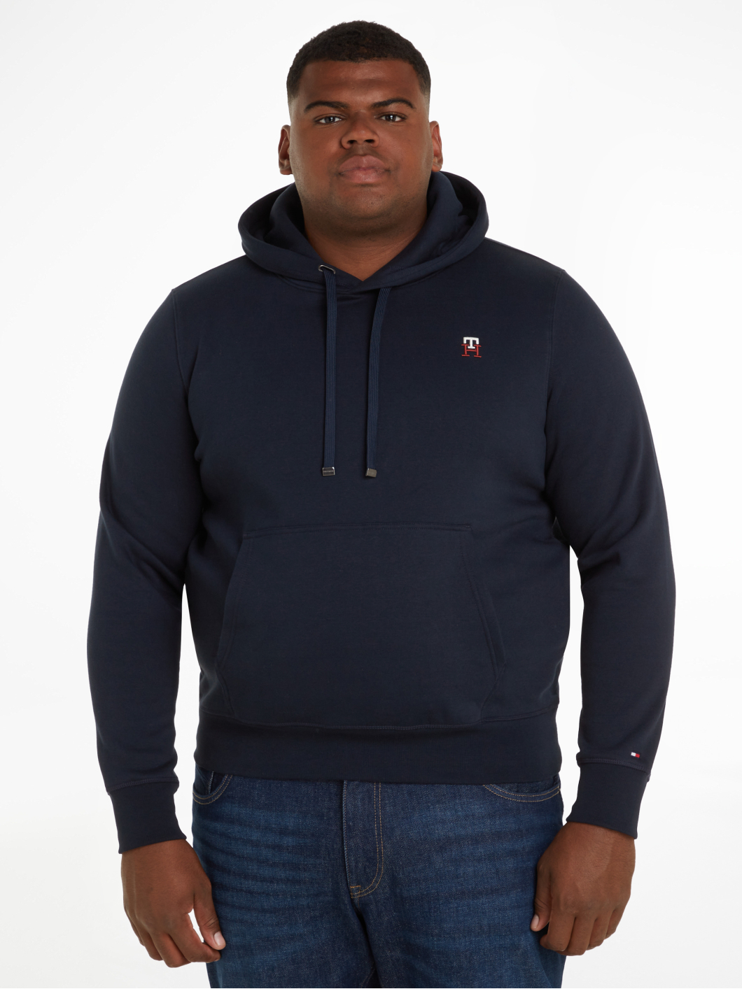 Sweat Capuche Marine Tommy Hilfiger Grande Taille  homme grande taille - Capelstore