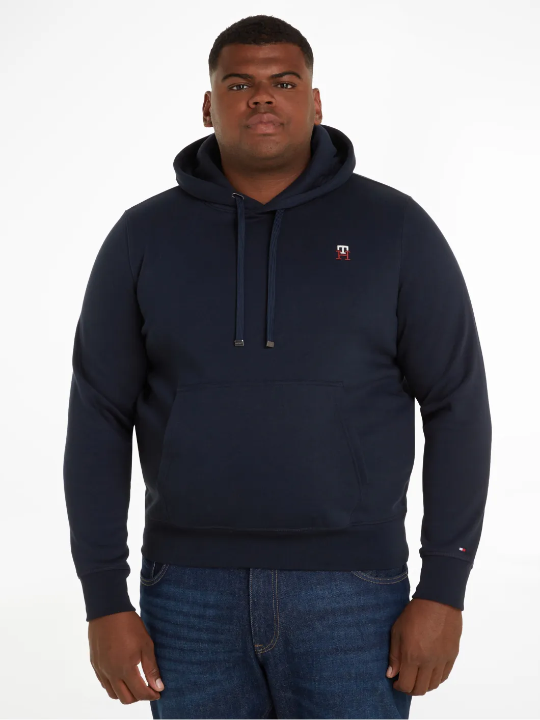 Sweat Capuche Marine Tommy Hilfiger Grande Taille  homme grande taille - Capelstore