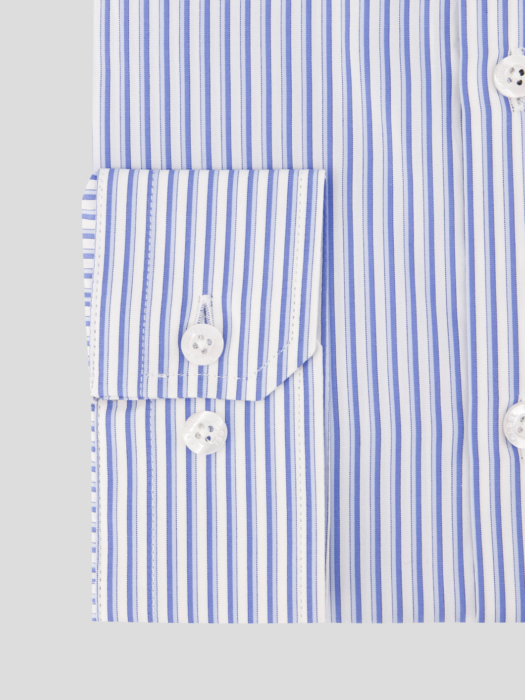 Chemise Rayée Max Double Retors Grande Taille Bleue et Blanche