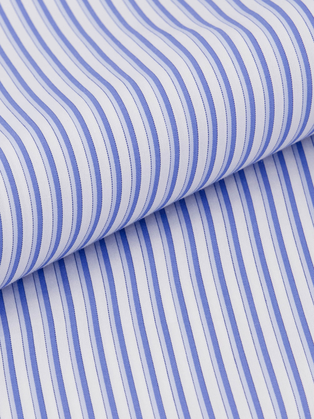 Chemise Rayée Max Double Retors Grande Taille Bleue et Blanche
