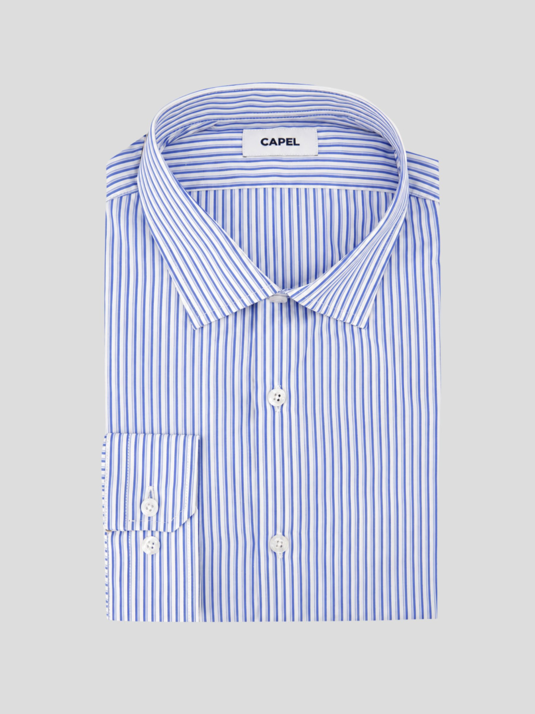 Chemise Rayée Max Double Retors pour Homme Grand Bleue et Blanche