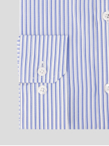 Chemise Rayée Max Double Retors pour Homme Grand Bleue et Blanche