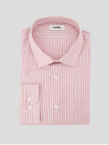 Chemise Rayée Max Double Retors Grande Taille Rose et Blanche