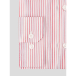 Chemise Rayée Max Double Retors pour Homme Grand Rose et Blanche