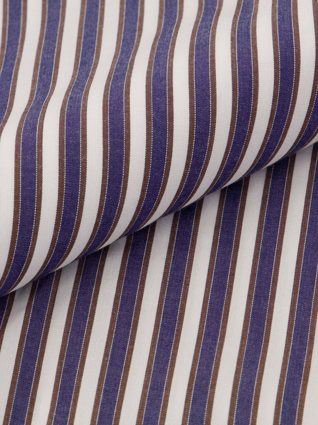 Chemise Rayée Ralph Grande Taille Bleue, Marron et Blanche