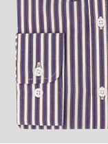 Chemise Rayée Ralph Grande Taille Bleue, Marron et Blanche