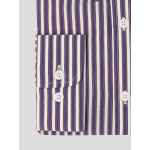 Chemise Rayée Ralph Grande Taille Bleue, Marron et Blanche