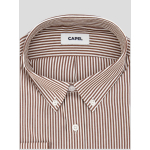 Chemise Rayée Ralph Grande Taille Marron et Blanche