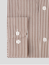 Chemise Rayée Ralph Grande Taille Marron et Blanche