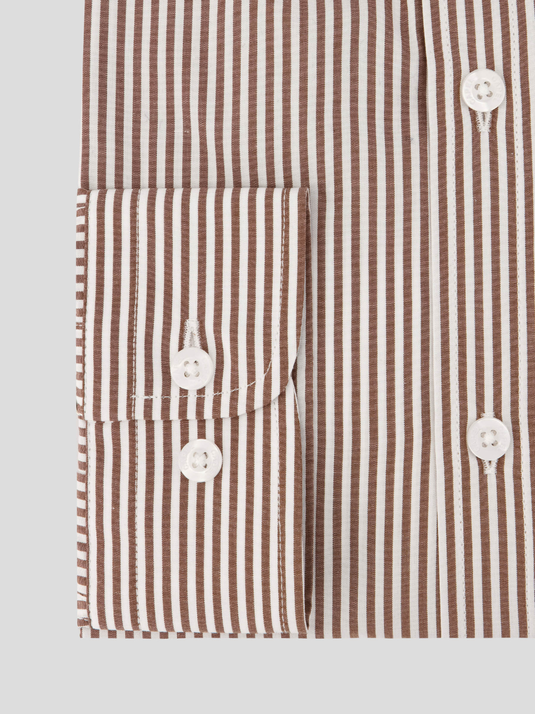 Chemise Rayée Ralph Grande Taille Marron et Blanche