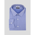 Chemise Dobby Romain Grande Taille Bleue