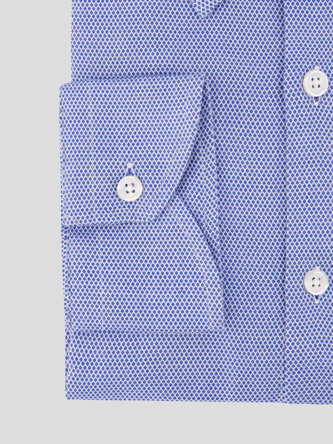 Chemise Dobby Romain Grande Taille Bleue