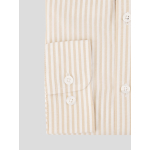 Chemise Rayée Ralph Grande Taille Beige et Blanche