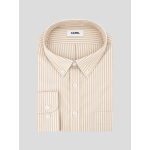 Chemise Rayée Ralph Grande Taille Beige et Blanche