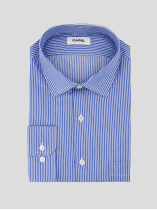 Chemise Rayée Max Grande Taille Bleue et Blanche