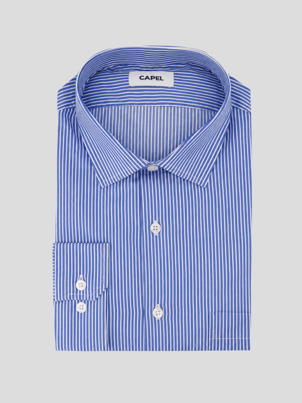 Chemise Rayée Max Grande Taille Bleue et Blanche