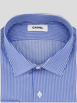 Chemise Rayée Max Grande Taille Bleue et Blanche