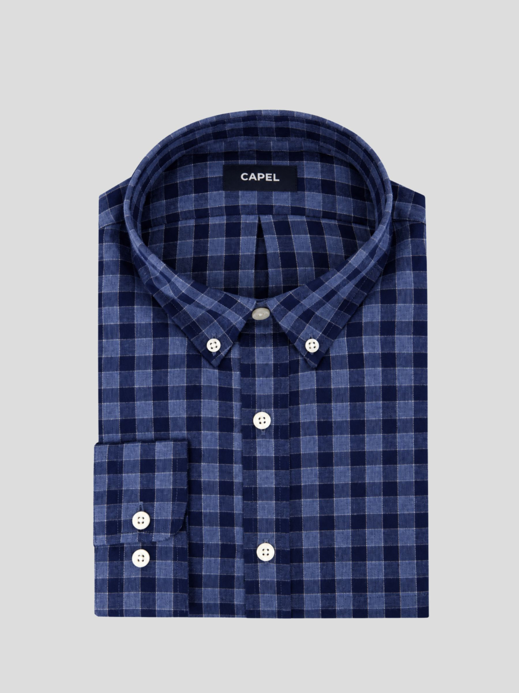 Chemise Flanelle à Carreaux Ralph Grande Taille Marine et Bleue