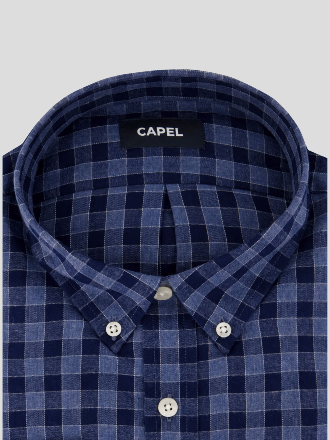 Chemise Flanelle à Carreaux Ralph Grande Taille Marine et Bleue