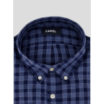 Chemise Flanelle à Carreaux Ralph Grande Taille Marine et Bleue