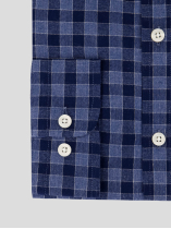 Chemise Flanelle à Carreaux Ralph Grande Taille Marine et Bleue