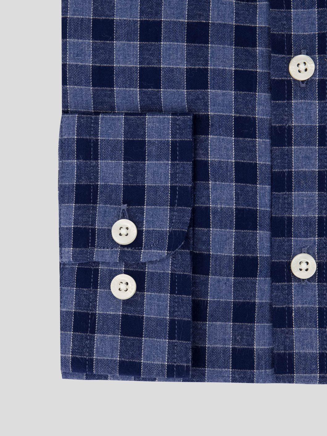 Chemise Flanelle à Carreaux Ralph Grande Taille Marine et Bleue
