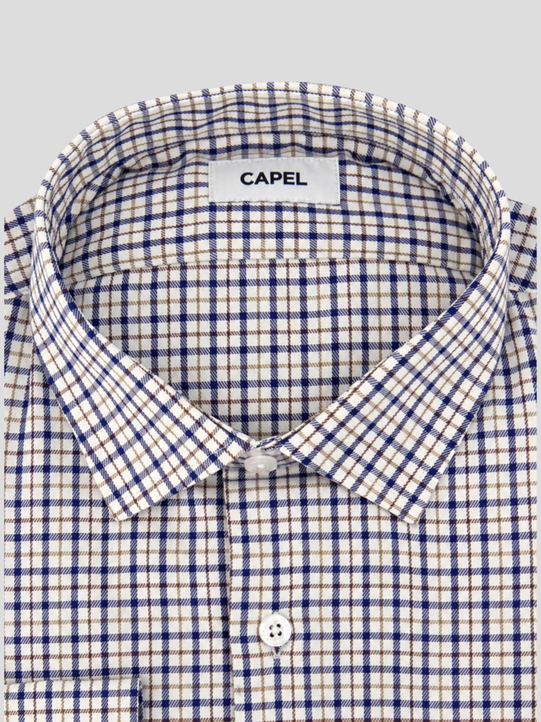 Chemise à Carreaux Max Grande Taille Marron, Marine et Blanche