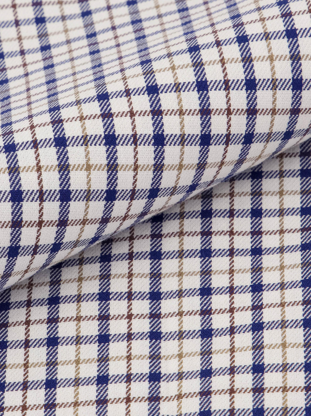 Chemise à Carreaux Max Grande Taille Marron, Marine et Blanche