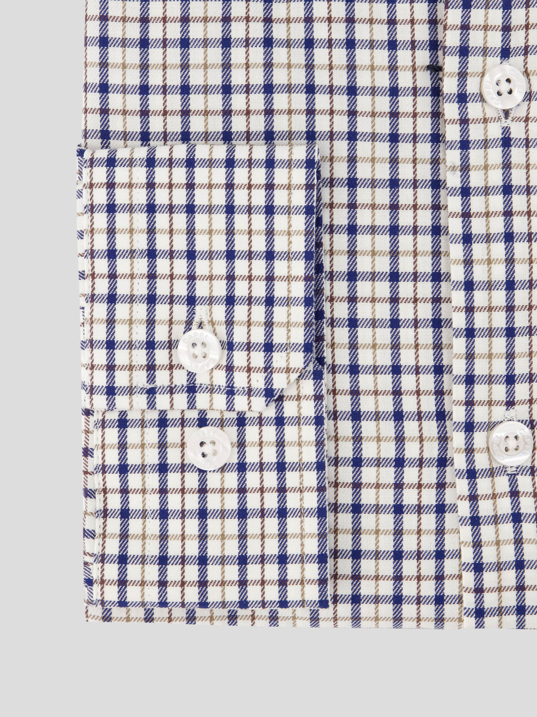 Chemise à Carreaux Max Grande Taille Marron, Marine et Blanche