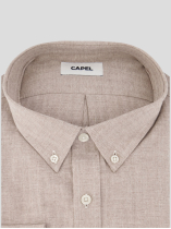 Chemise Flanelle Chevrons Ralph Grande Taille Beige