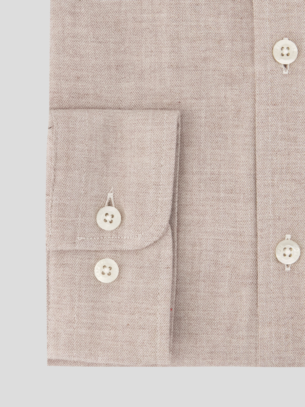 Chemise Flanelle Chevrons Ralph Grande Taille Beige