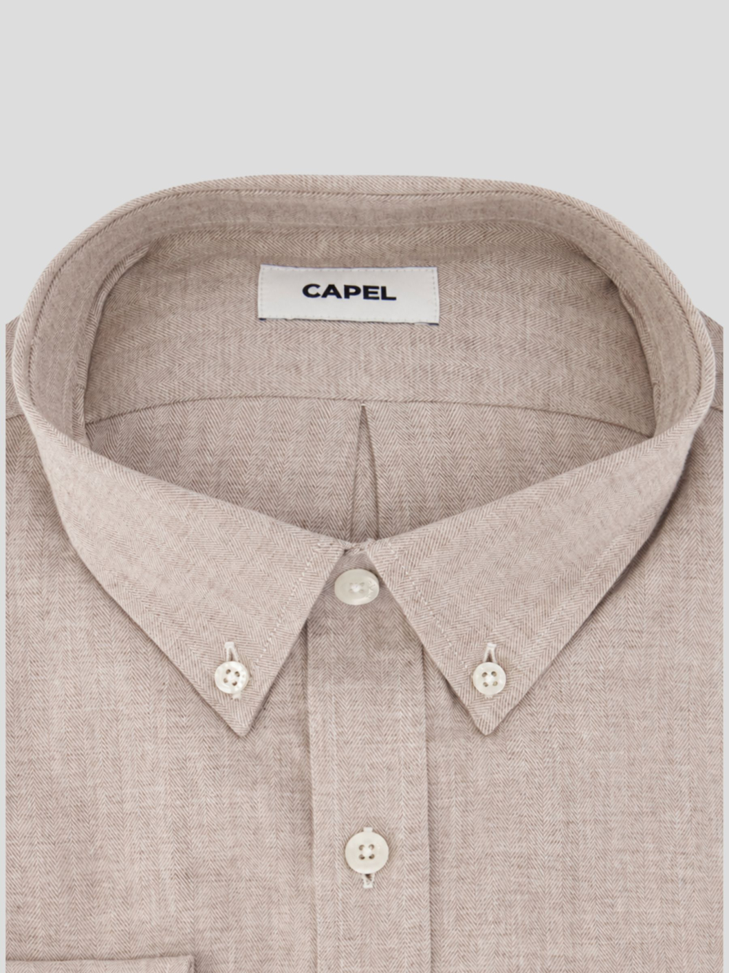 Chemise Flanelle Chevrons Ralph pour Homme Grand Beige
