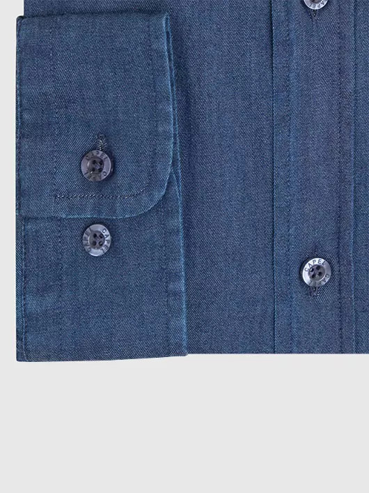 Chemise effet denim Capel grande tailles