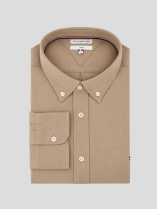 Chemise en Flanelle Grande Taille Beige
