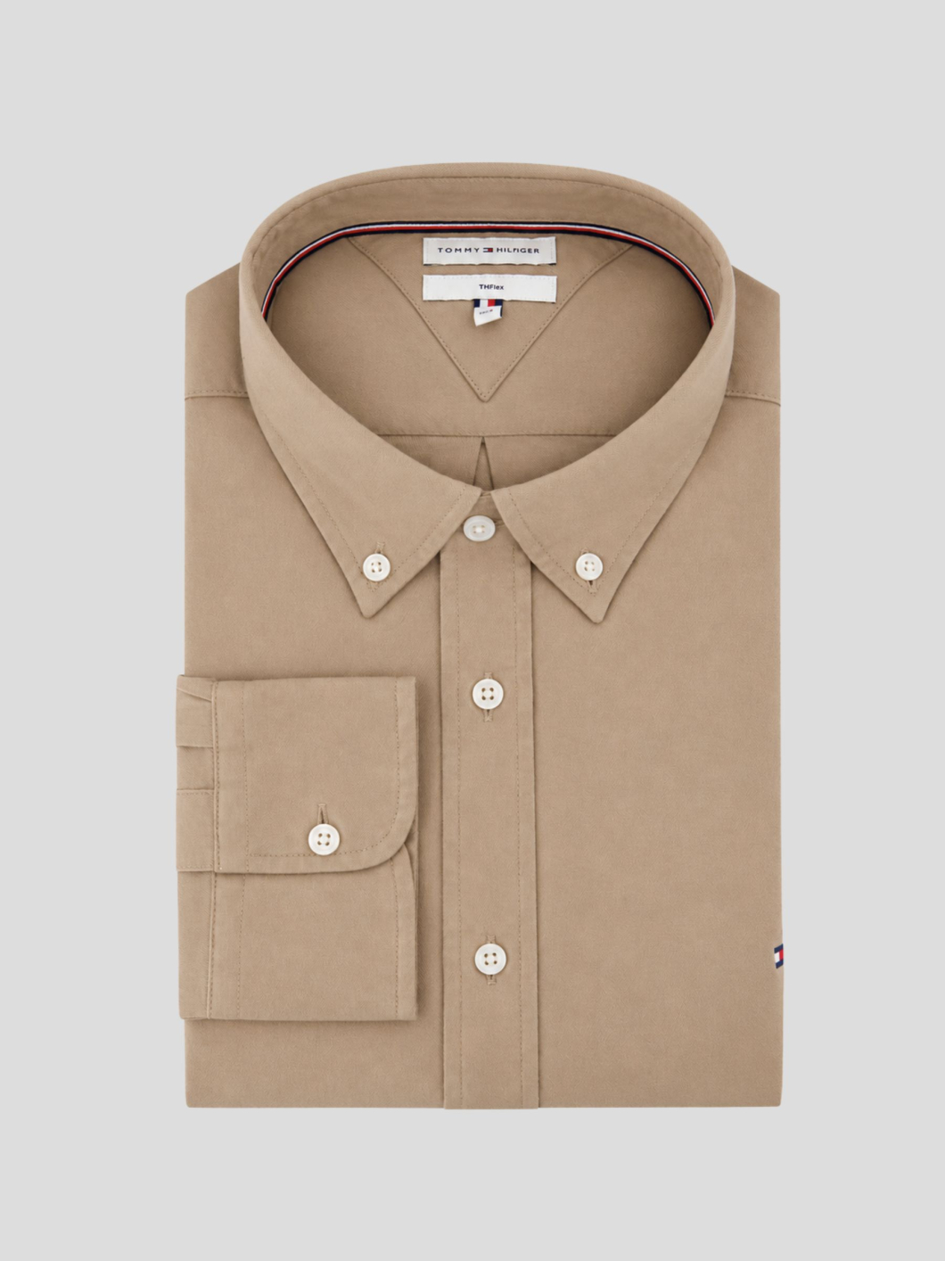 Chemise en Flanelle Grande Taille Beige