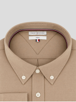 Chemise en Flanelle Grande Taille Beige