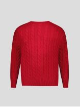 Pull Col Rond Grande Taille Rouge