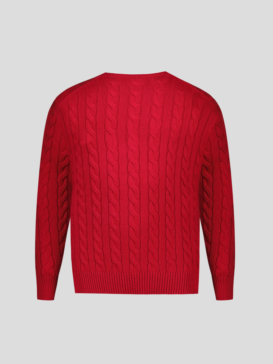 Pull Col Rond Grande Taille Rouge