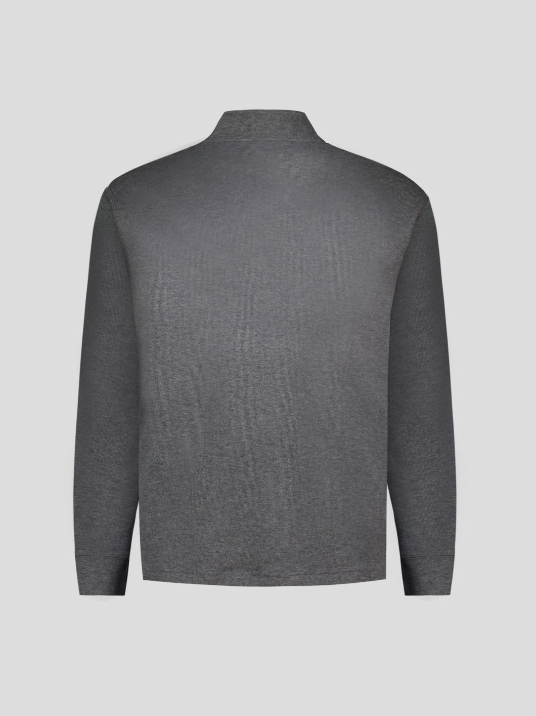 Sweat Col Camionneur Zippé Grande Taille Gris