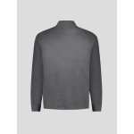 Sweat Col Camionneur Zippé Grande Taille Gris