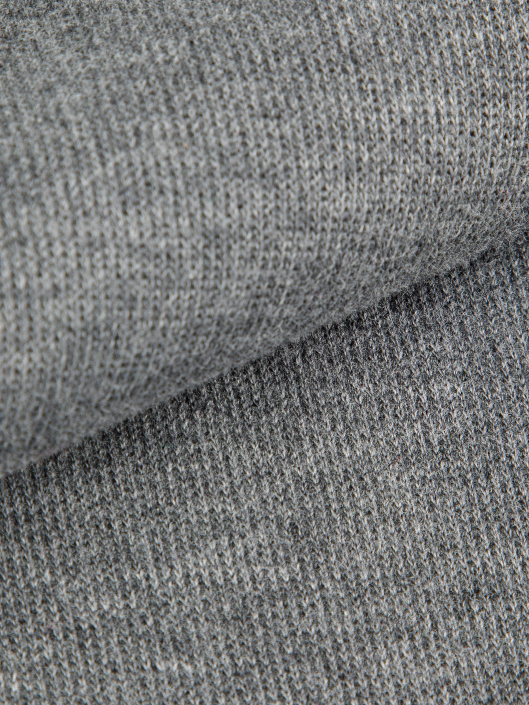 Sweat Col Camionneur Zippé Grande Taille Gris