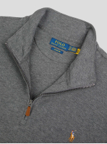 Sweat Col Camionneur Zippé Grande Taille Gris