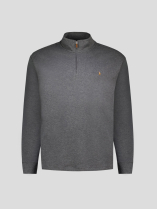 Sweat Col Camionneur Zippé Grande Taille Gris