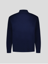Sweat Col Camionneur Zippé Grande Taille Marine
