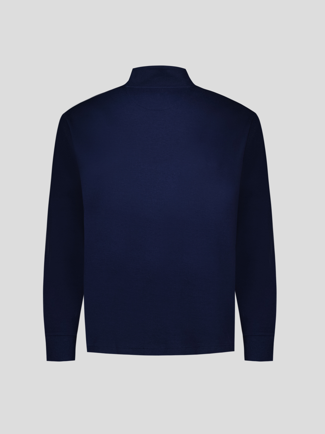 Sweat Col Camionneur Zippé Grande Taille Marine